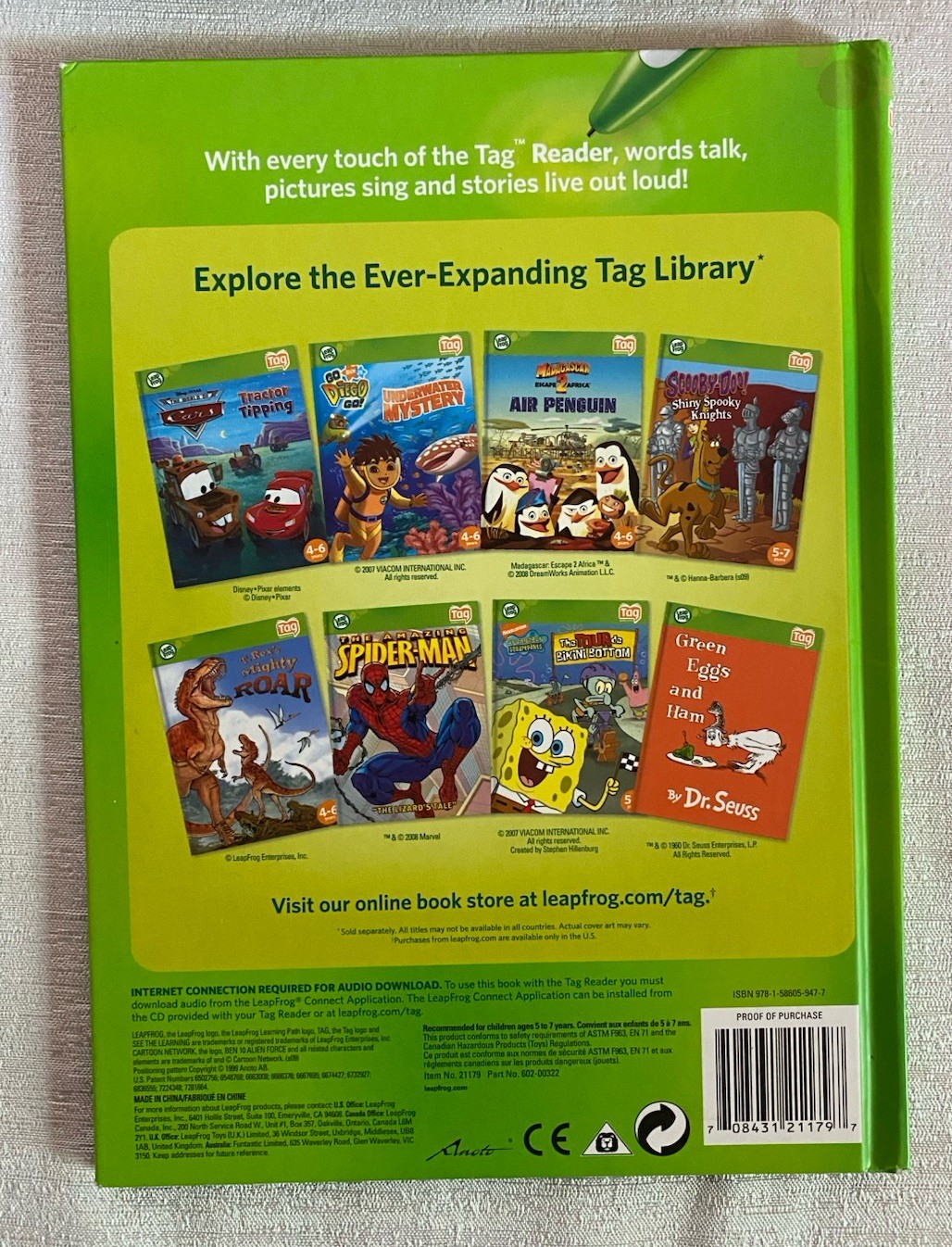 9 LeapFrog Tag Reader Books Disney Pixar Ages 4-8