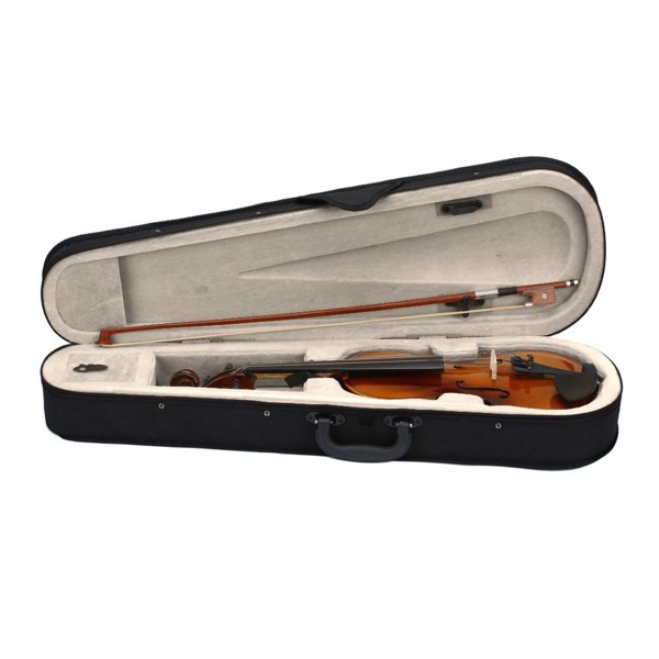 New Acoustic Violin w/ Case Bow Natural Rosin 1/2 Size Basswood Natural Color