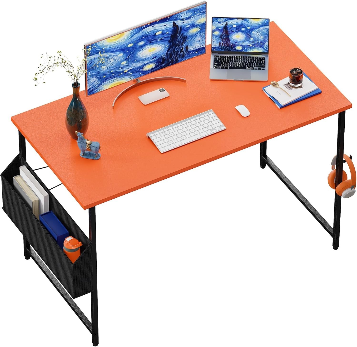 47 Inch Computer Desk Small Spaces W/ Storage Bag Home Office Work Desk W/