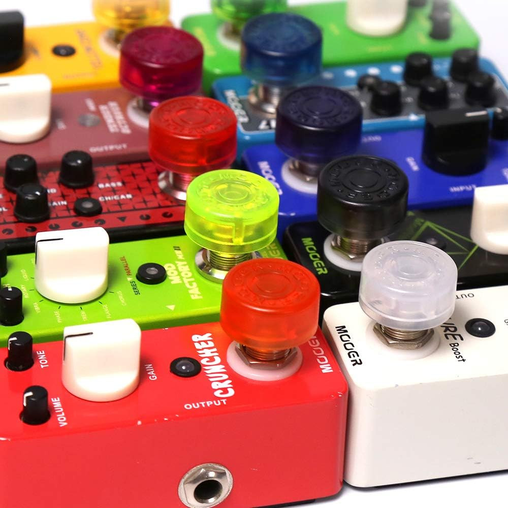 BLACK&WHITE Guitar Effects Pedal Footswitch Toppers