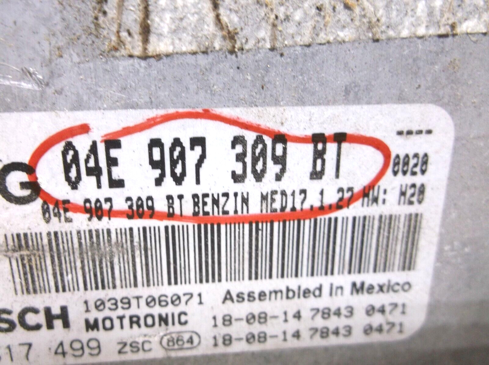 19-20 VOLKSWAGEN JETTA 1.4L AUTOMATIC ENGINE COMPUTER/ECU.PCM