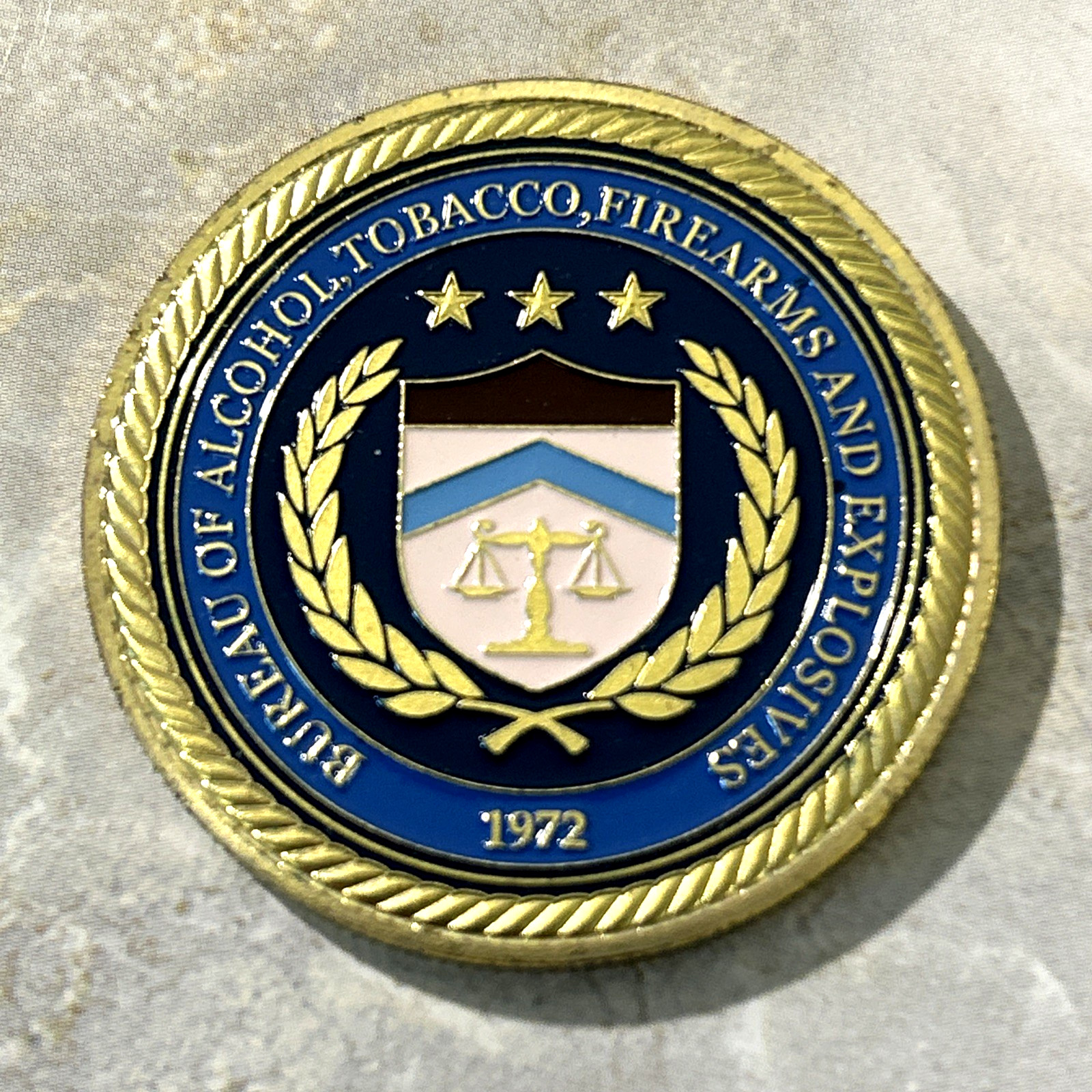 ATF Challenge Coin BUREAU OF ALCOHOL TOBACCO FIREARMS & EXPLOSIVES
