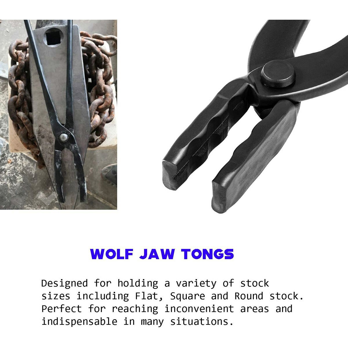Knife Making Blacksmith Tongs Set 4pcs Forge Bladesmith Tools for Beginners