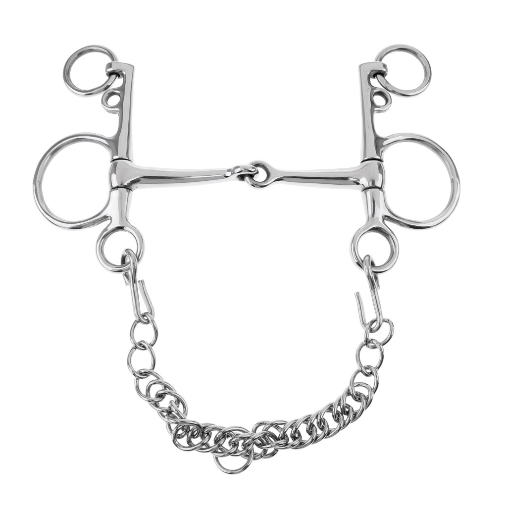 5\\\'\\\' Sturdy Polished Horse Bit With Curb Chain and Curb