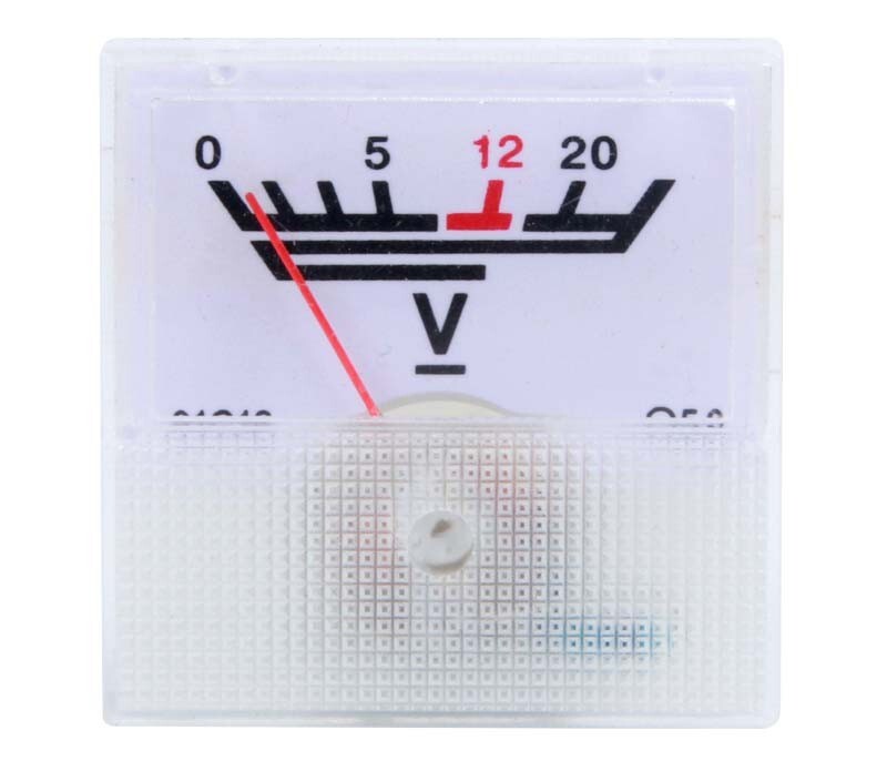 1PCS DC/AC 0-20V Class 5.0 Accuracy Square Plastic Voltage Meter Voltmeter