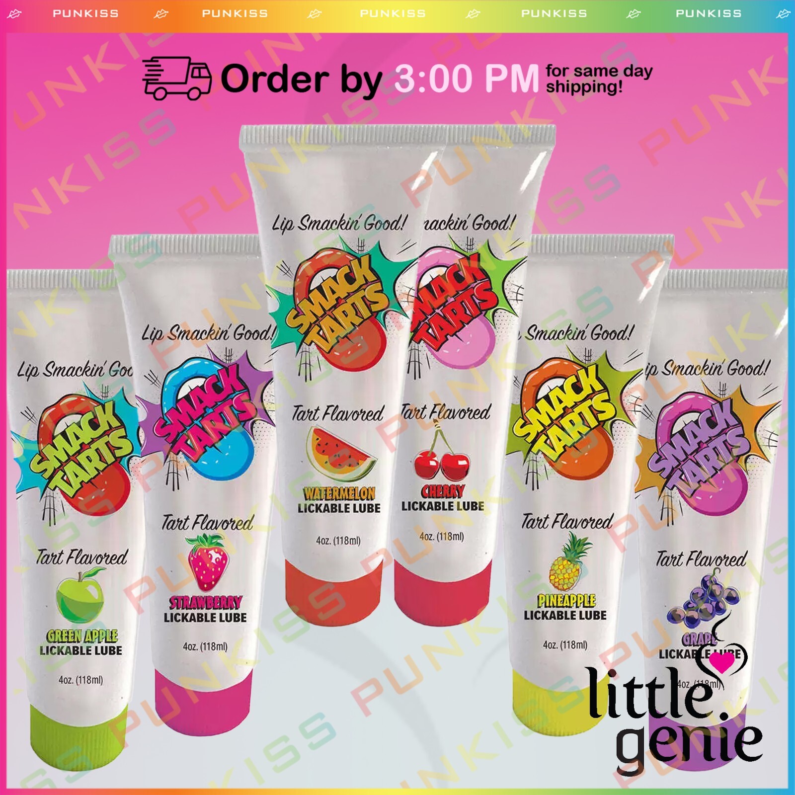SmackTarts Flavored Lickable Warming Massage Oil Sex Oral Gel Personal Lubricant
