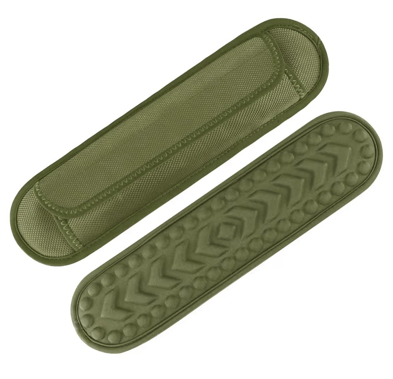 2 Pack Breathable 3D Cushion Air Backpack Strap Pads(3D Air Cushion-Army Green)
