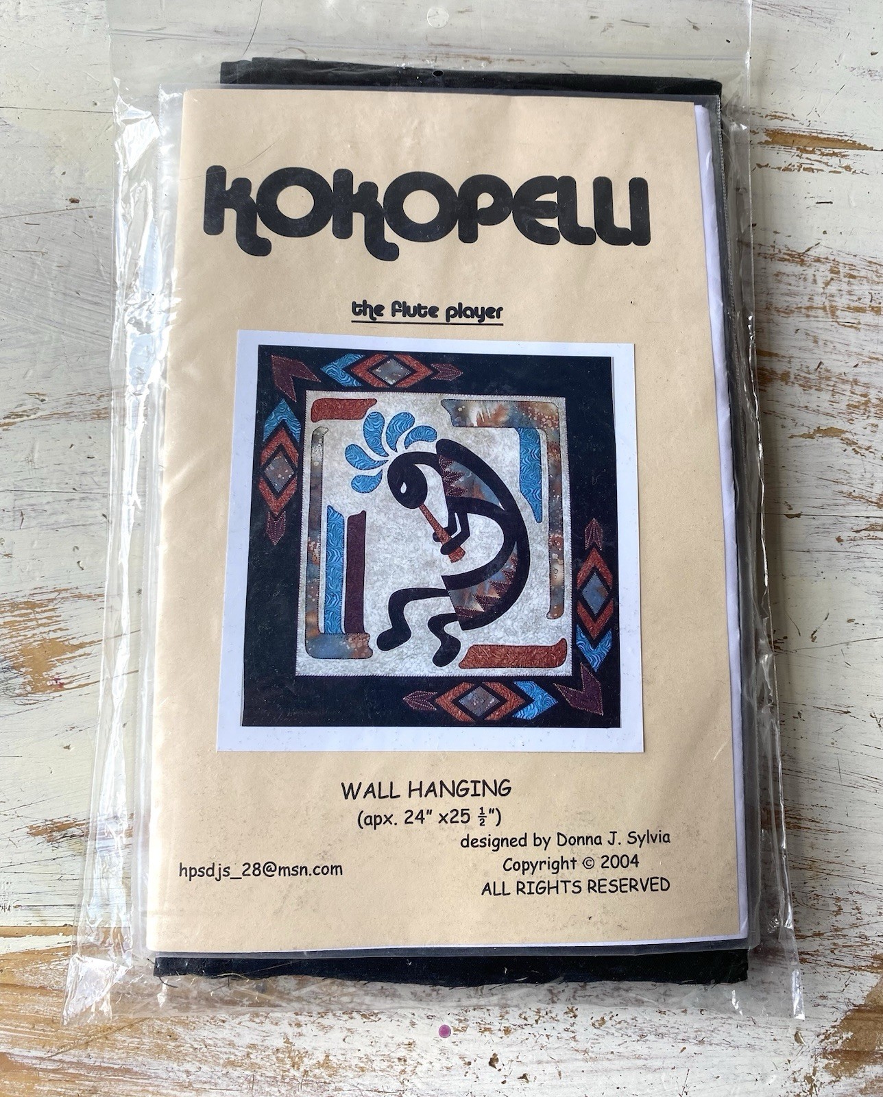 "KOKOPELLI - THE FLUTE PLAYER" Southwest Wall Quilt Pattern w/Fabric