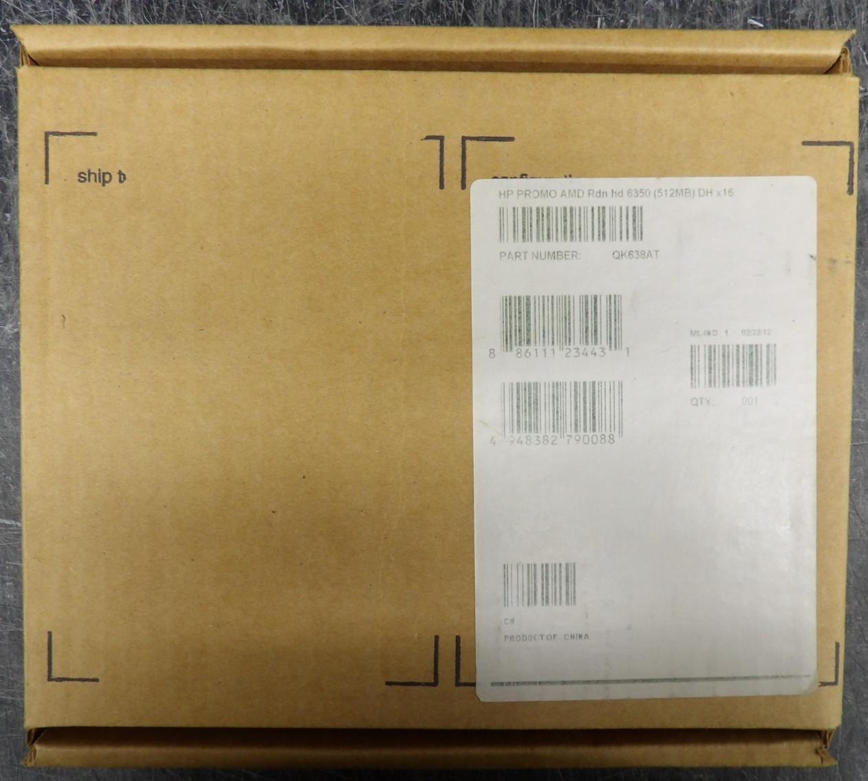 HP QK638AT HP PROMO AMD Rdn hd 6350 (512MB) DH x 16 with DVI-D Male Video Cable