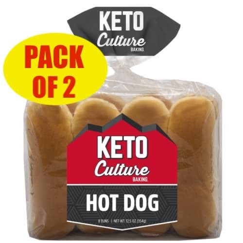Franz Keto Culture  Hot Dog Buns 8 Count @ Pack of 2 - 16 Buns Total