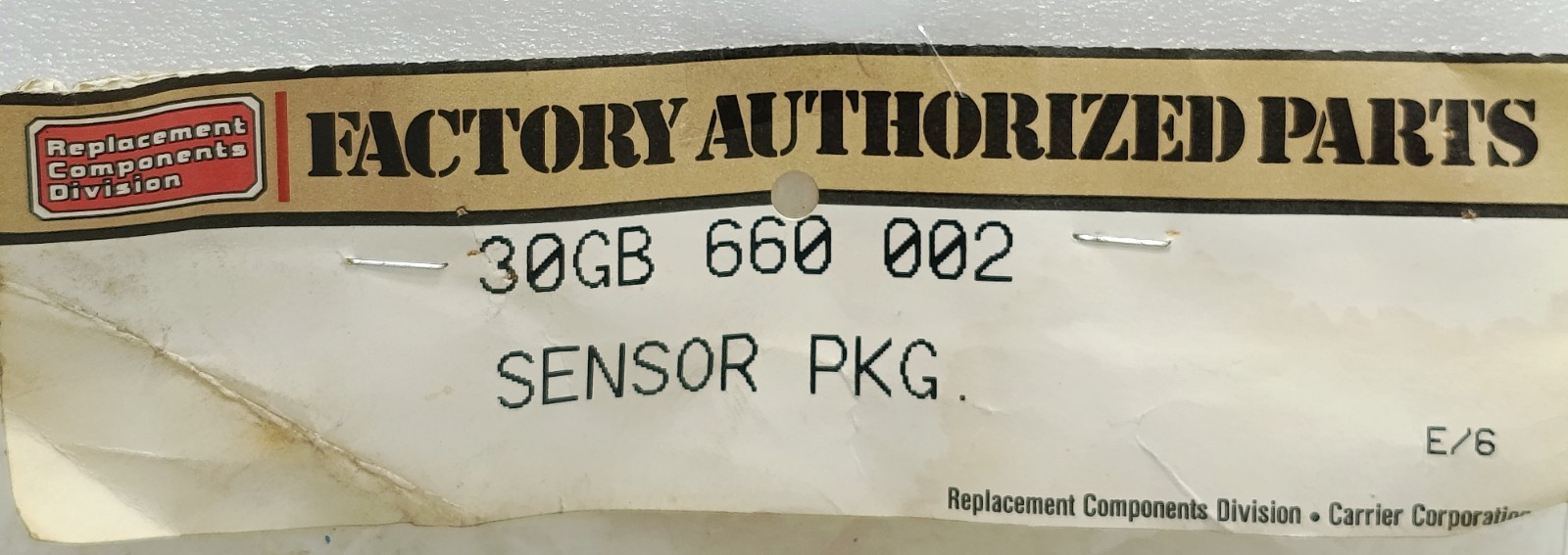 CARRIER 30GB660002 THERMISTOR TEMPERATURE SENSOR NOZZLE COOLER SIDE NEW SURPLUS