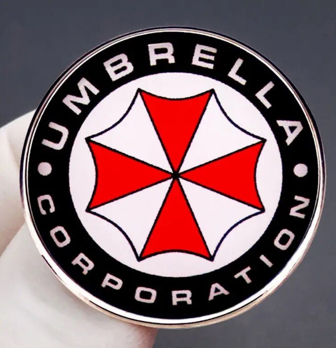 Resident Evil Game Series Umbrella Corporation Logo Black Enamel Metal Pin