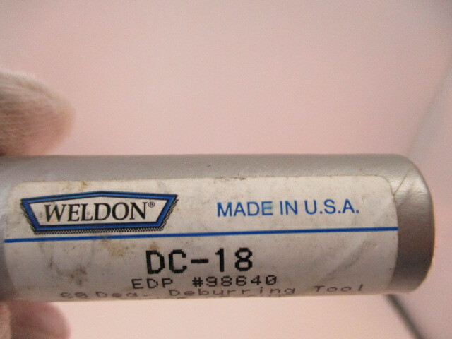 WELDON Countersink # DC-18 x 60° Degree Deburring Tool Chamfer, Sharp, NOS