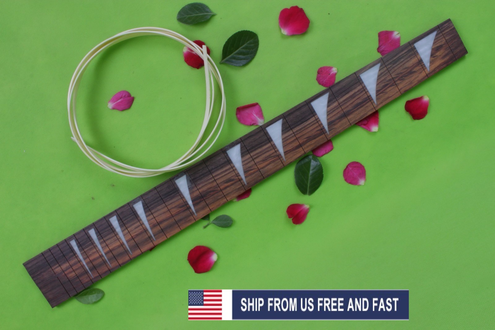 Guitar Fretboard Rosewood 24Fret Guitar Neck 25.5inch Shark Fin Inlay
