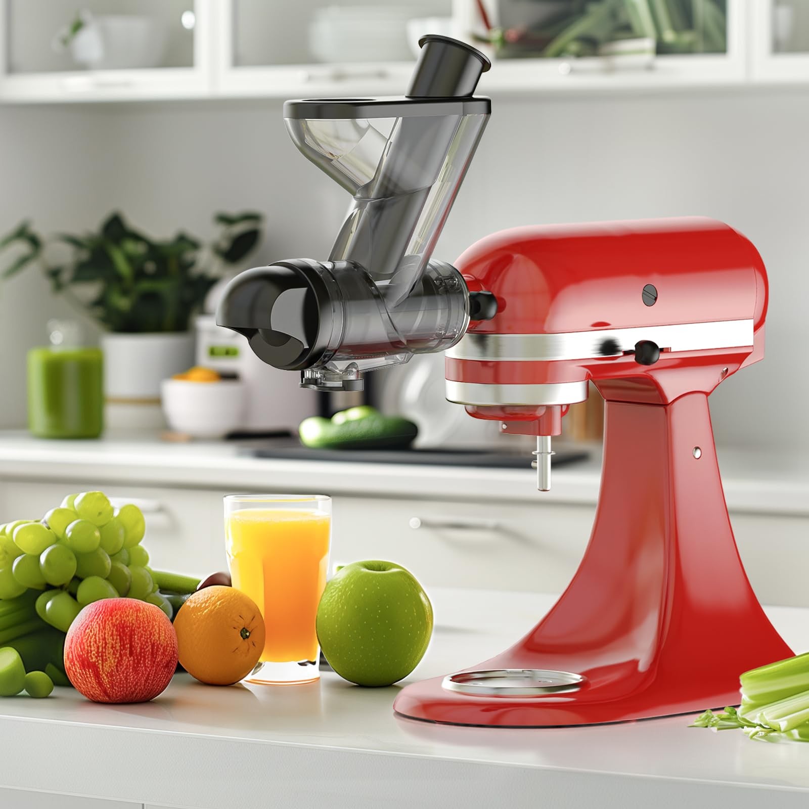 Masticating Juicer Attachment for KitchenAid Stand Mixer - Cold Press Dual Fe...