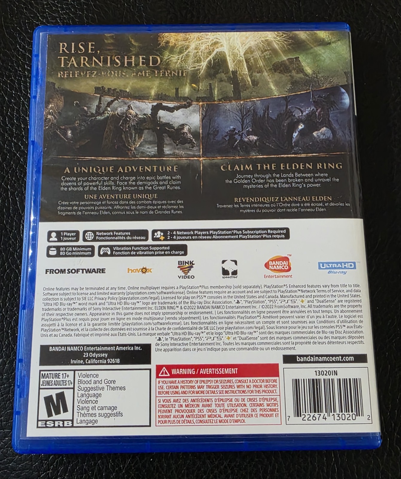 Replacement Case (NO GAME) Elden Ring PlayStation 5 PS5