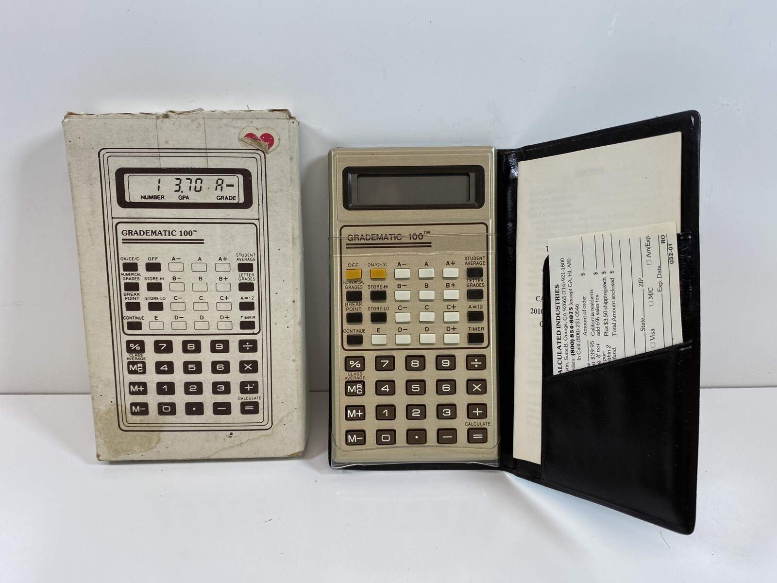 Vintage Grading Calculator Gradematic 100 Teacher Original Instructions Case 80s