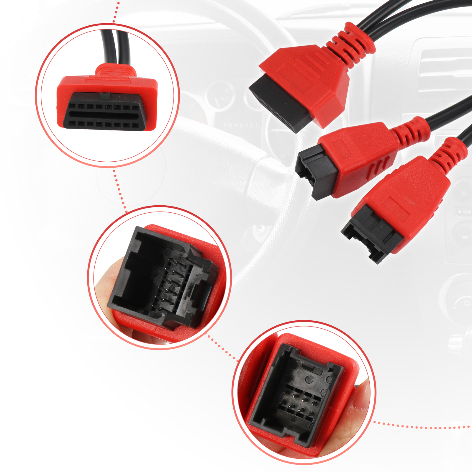 12+8 OBD Cable Adaptor Diagnostic Cable Connector Single Custom for Chrysler