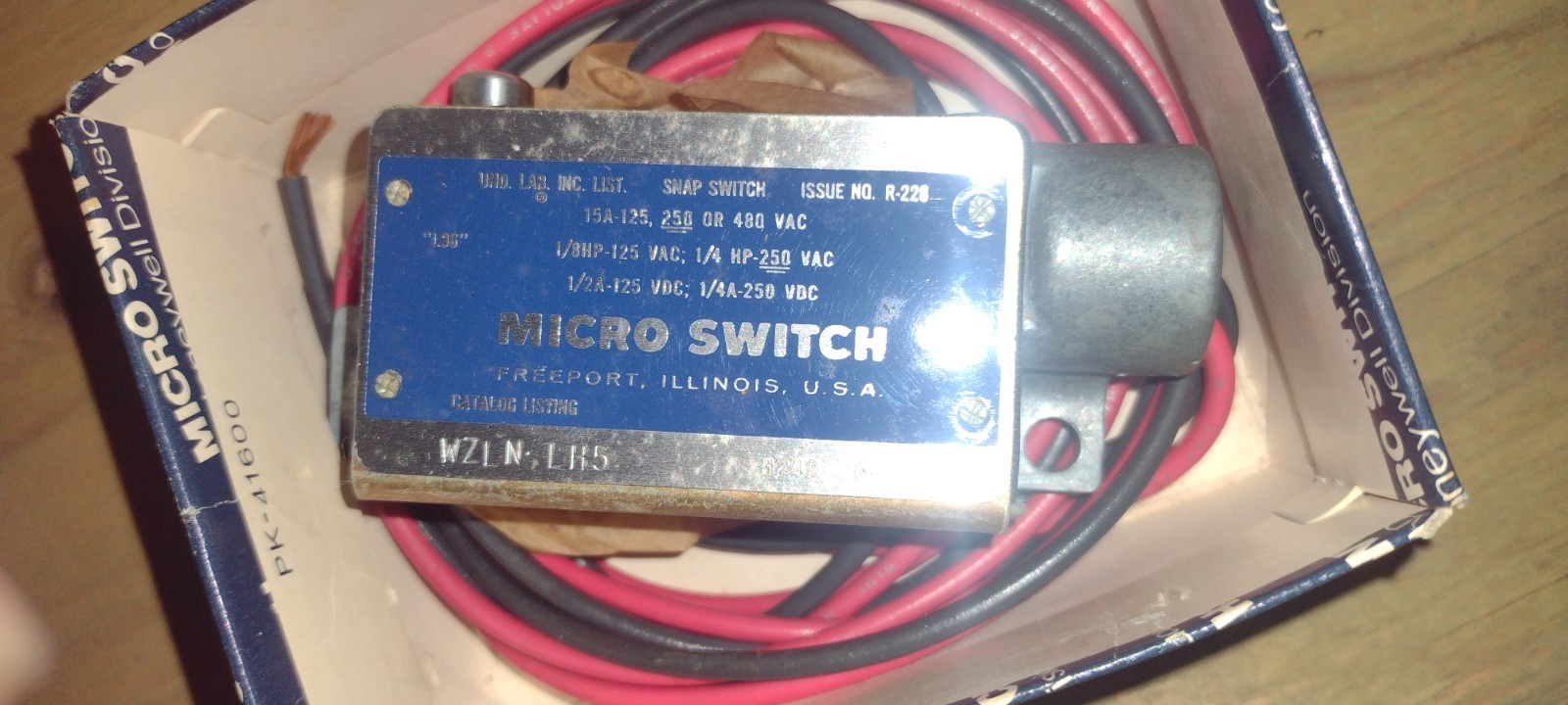 Honeywell Micro Switch WZLN-LH5 New Old Stock