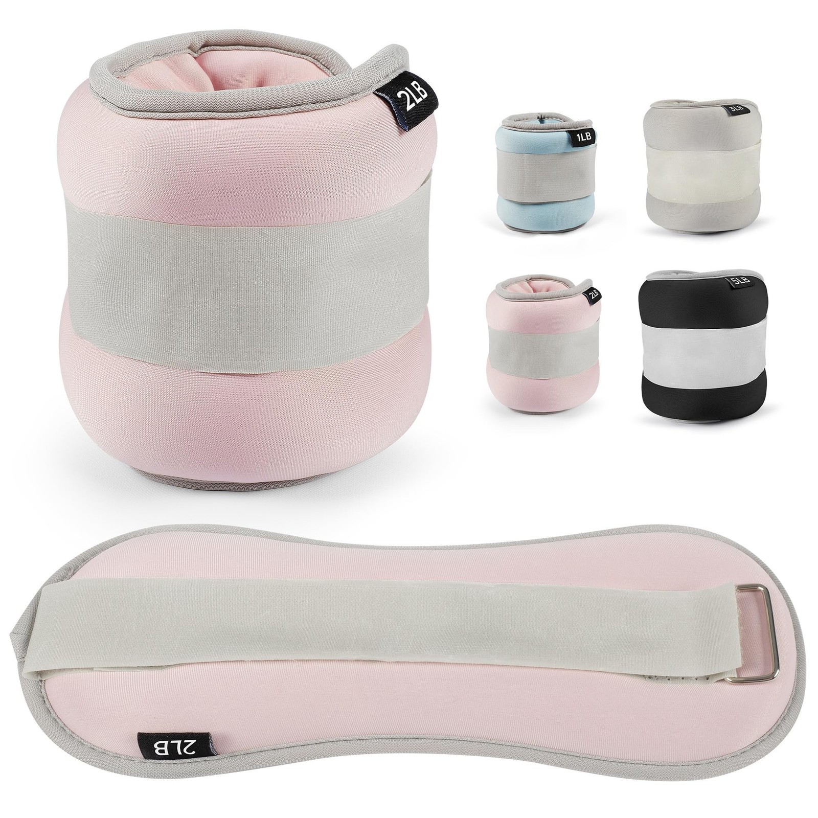 leikefitness Wrist/Ankle Weights Set of 2 (1 lb/2 lb/3 lb/5 lb Each) for Wome...