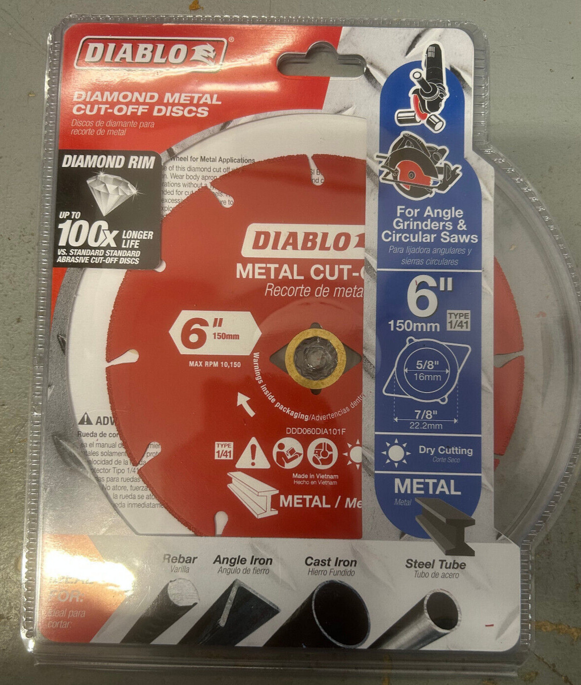 Diablo DDD070DIA101F 7" Diamond Metal Cut-off Disc