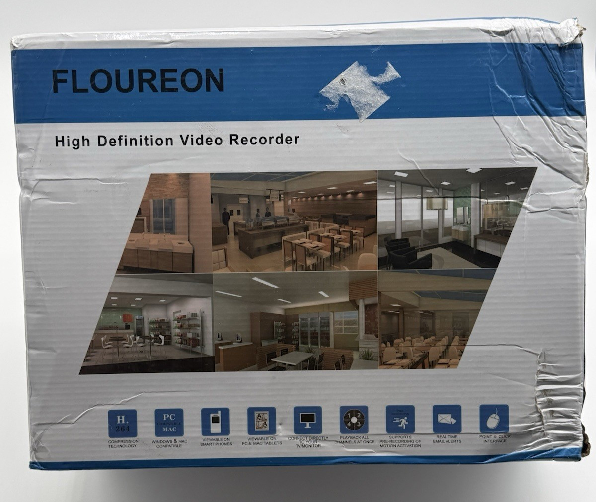 Floureon Security Camera Kit -  1080N AHD DVR + 4 X Outdoor 1500TVL 720P Cameras