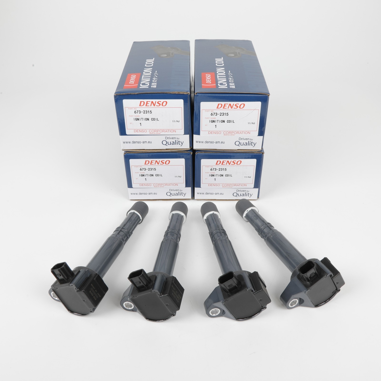 4PCS Denso Ignition Coil 673-2315 For Honda Accord CR-V Acura 2.4L 30520-5A2-A01