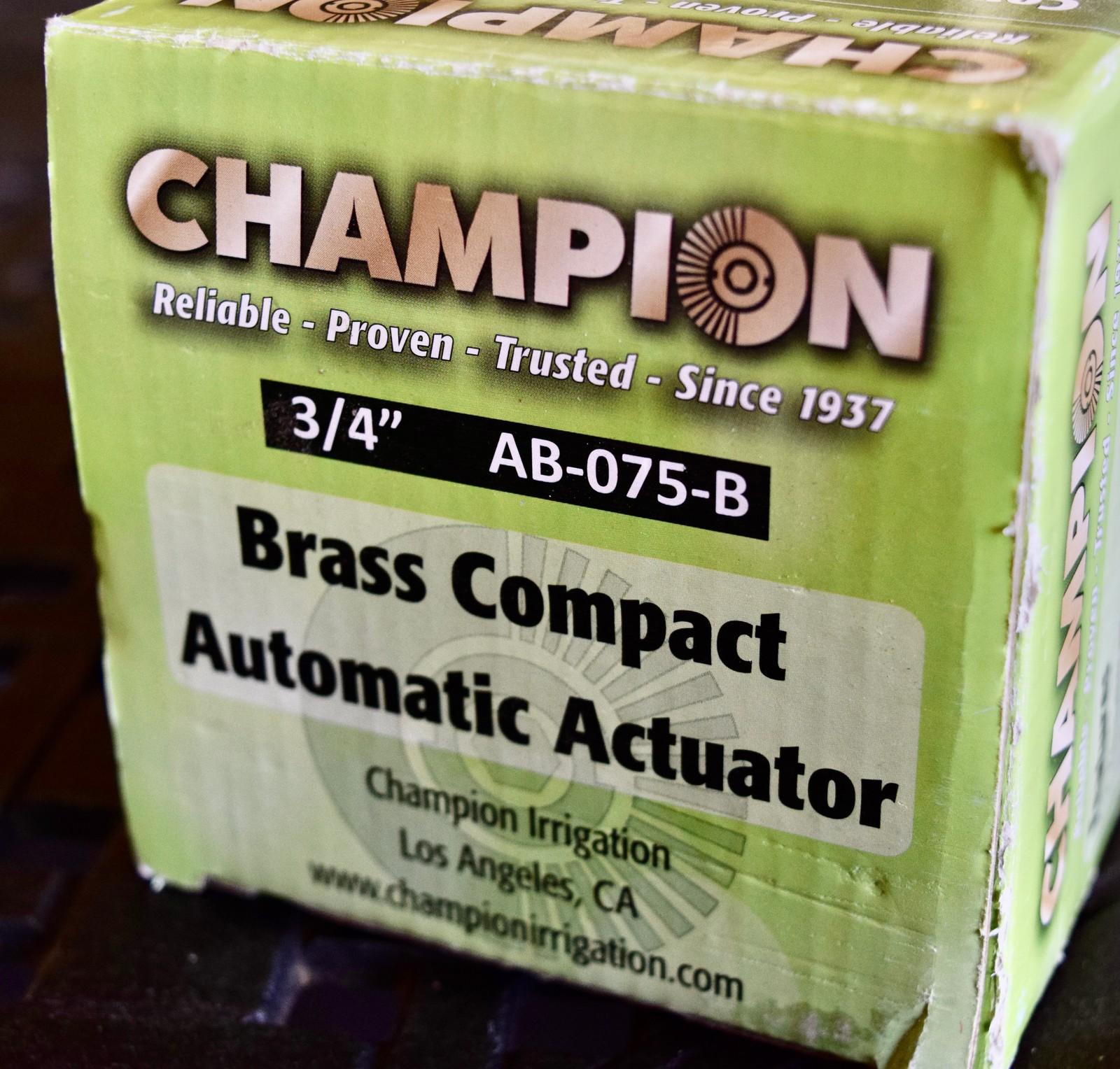 NEW CHAMPION 3/4" AUTOMATIC ACTUATOR AB-075-B Brass Compact IRRIGATION