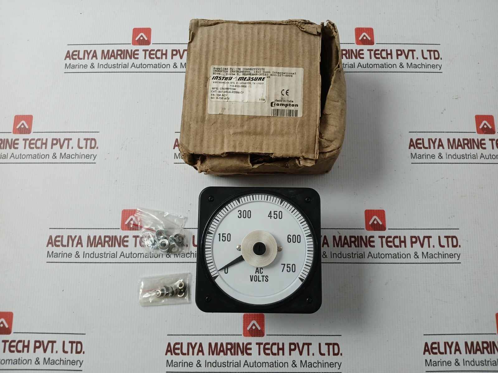 CROMPTON 007-05GA-PZSM-C7 AC Voltmeter 0.5 VA 600V RMS/DC