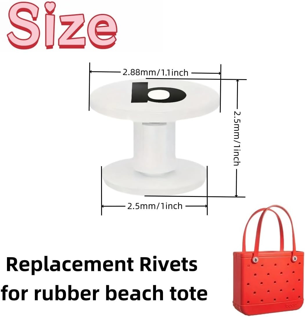 4 Pack Replacement Buttons Compatible with Bogg Bags Accessories, Handle Rivets