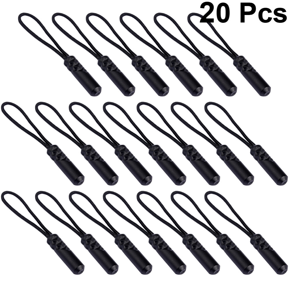 20PCS Cylinder Head Zipper Puller Clothing Plastic Zipper Head Compact Zipper