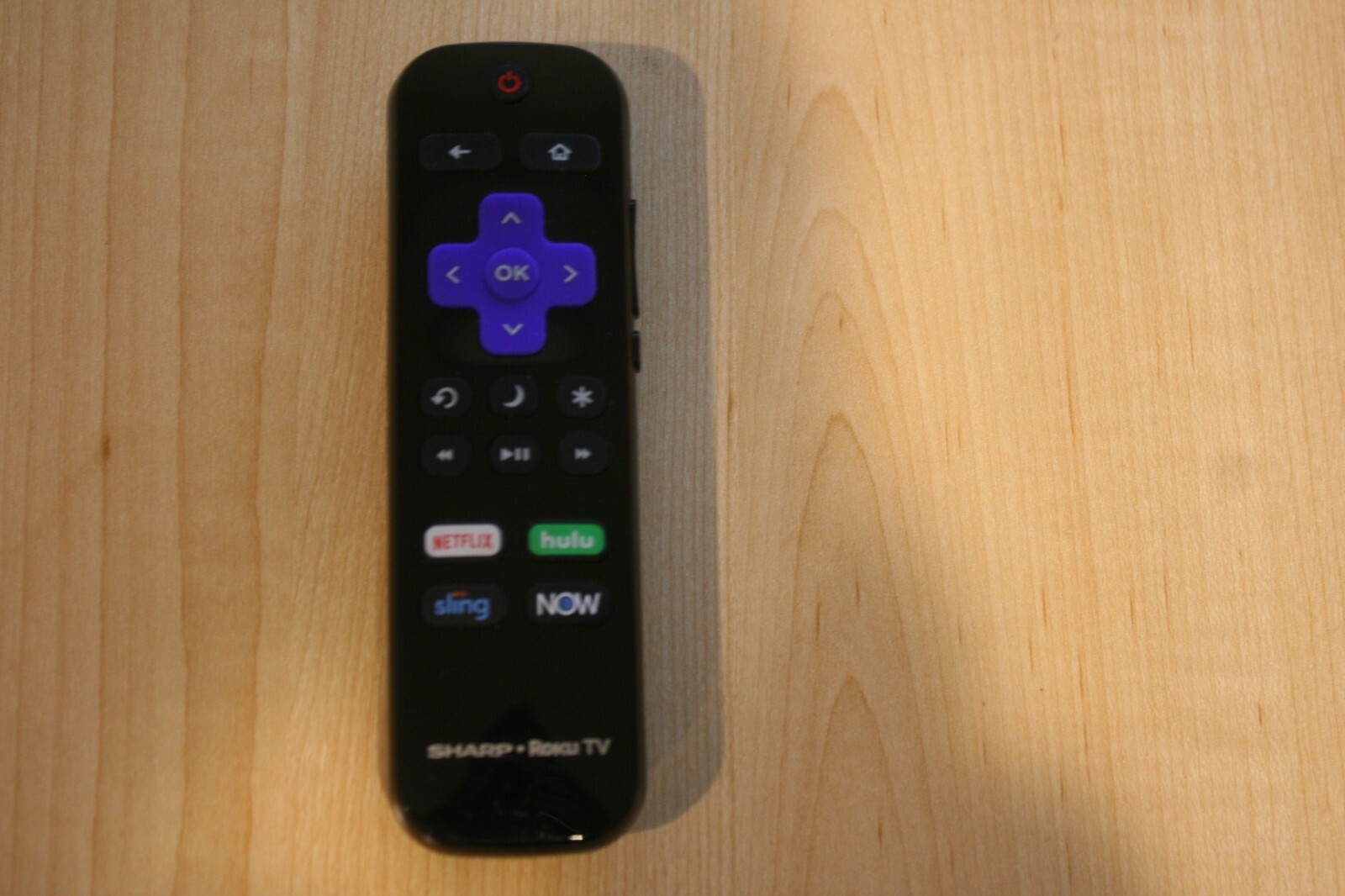 Genuine Sharp LC-RCRUS-20 Shine Face Roku TV Remote Control