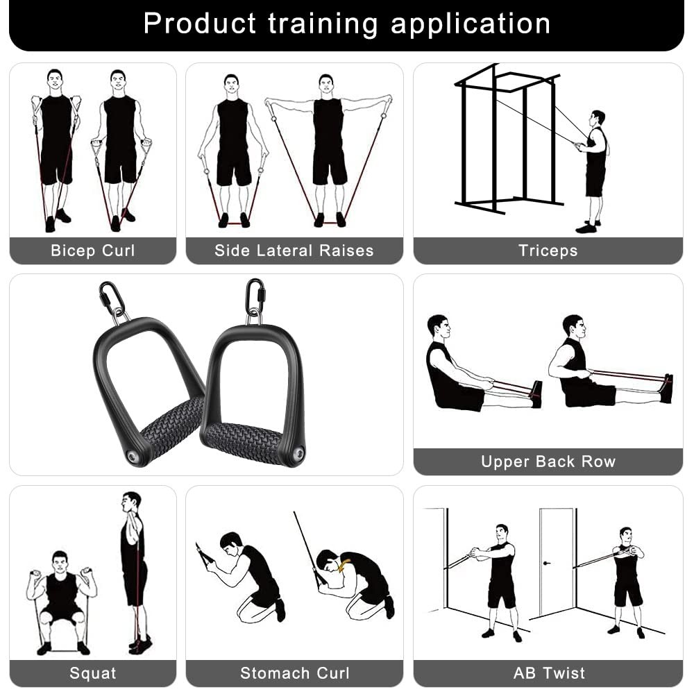 D Handle Cable Attachment Cable Machine Handles Non-Slip and Comfortable Soli...