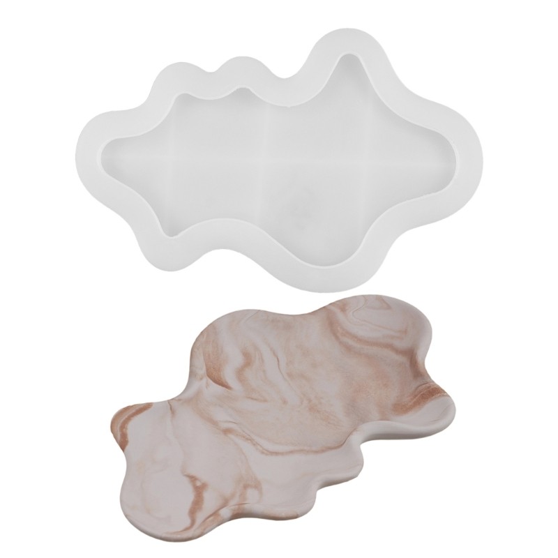 Silicone Crafting Mold Jewelry Trays Moulds Waves Shape Decorative Tray Molds