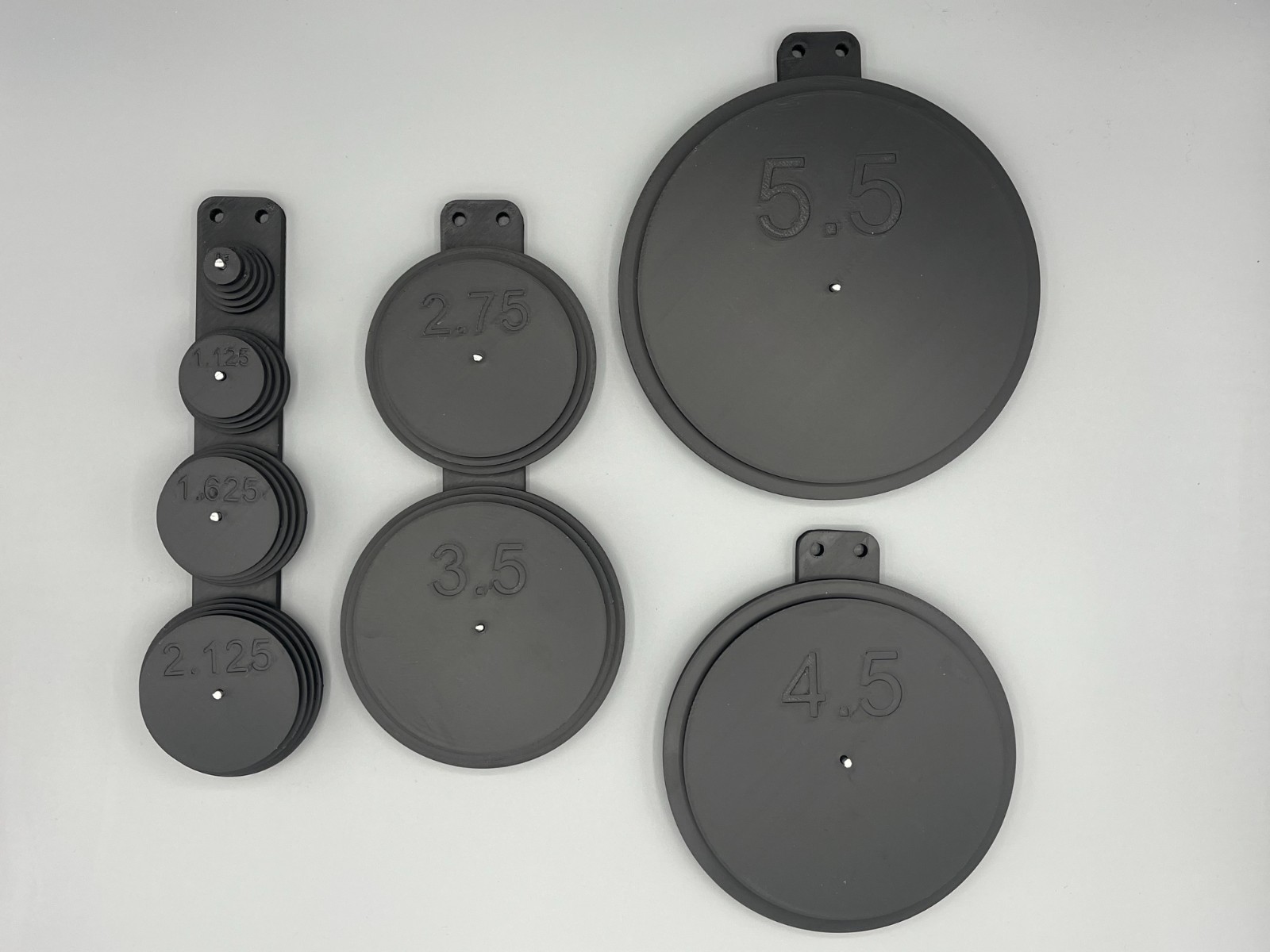 Circle and radius drawing template tool with center hole
