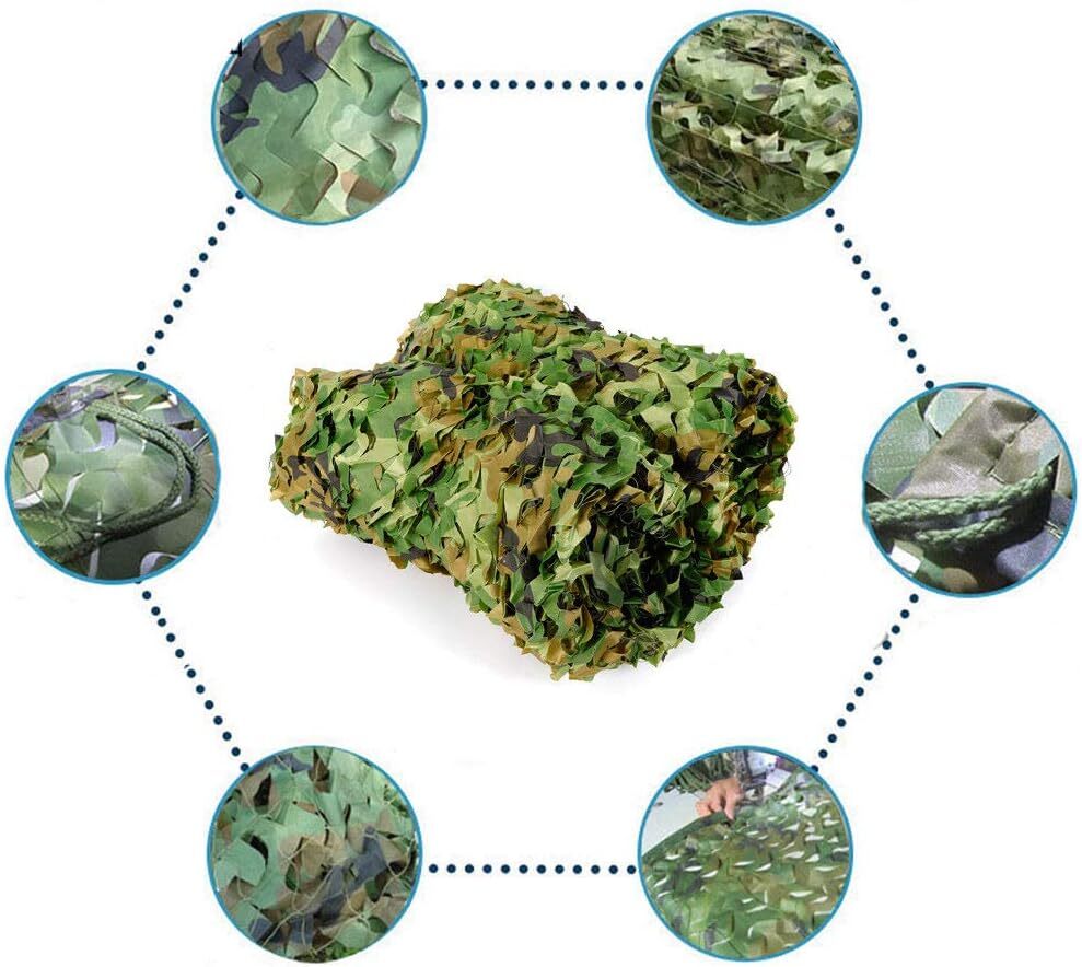 8*8m Camouflage Netting Camo Army Net Camping Military Hunting Woodland Leaves