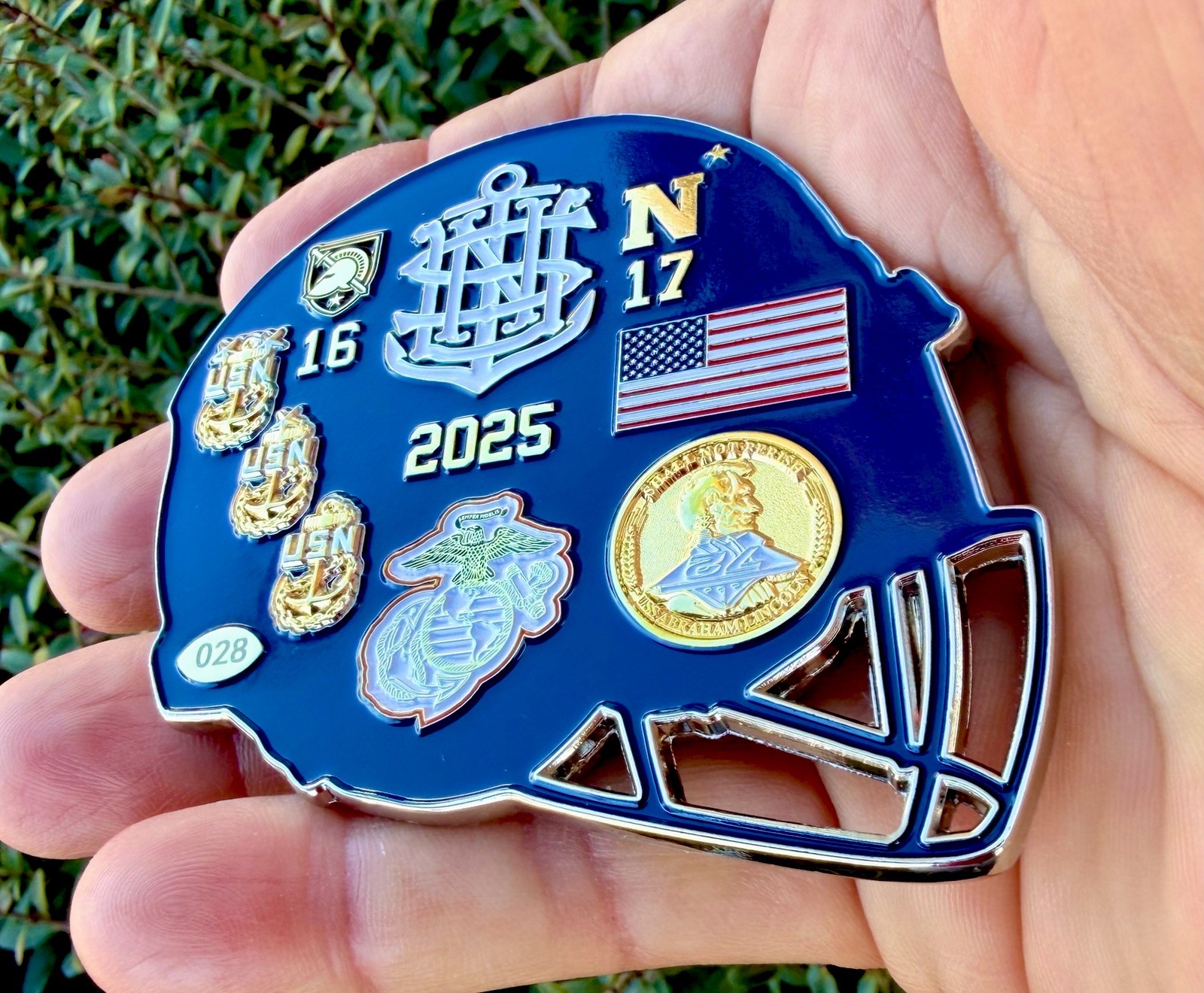Navy Midshipmen Football Game USS Constitution Old Ironsides CPO Challenge Coin