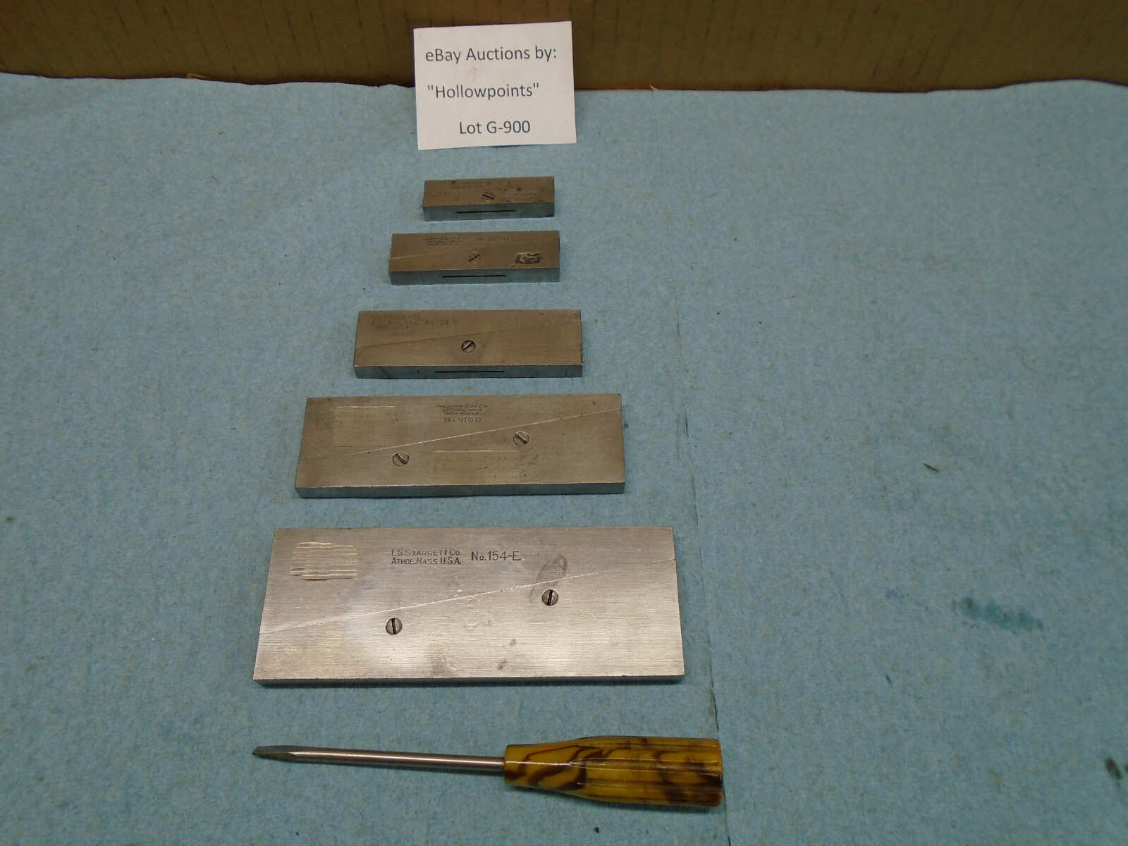 5 Pc Mixed Lufkin & Starrett Adjustable Parallel Set for Machinist Size A-E G900