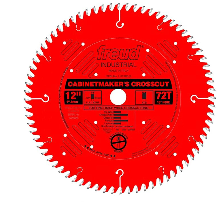 Freud 12" x 1" BORE x 72T HI