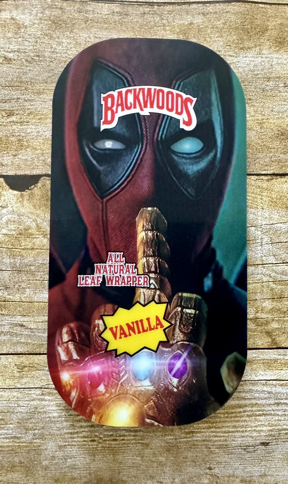 Dead Pool Custom 8”x4” Rolling Tray Backwoods W/Holographic Magnetic Lid New