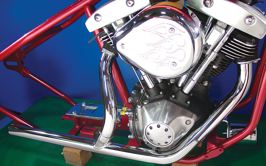 Chrome Exhaust Header Kit for Kick or Electric fits Harley Davidson