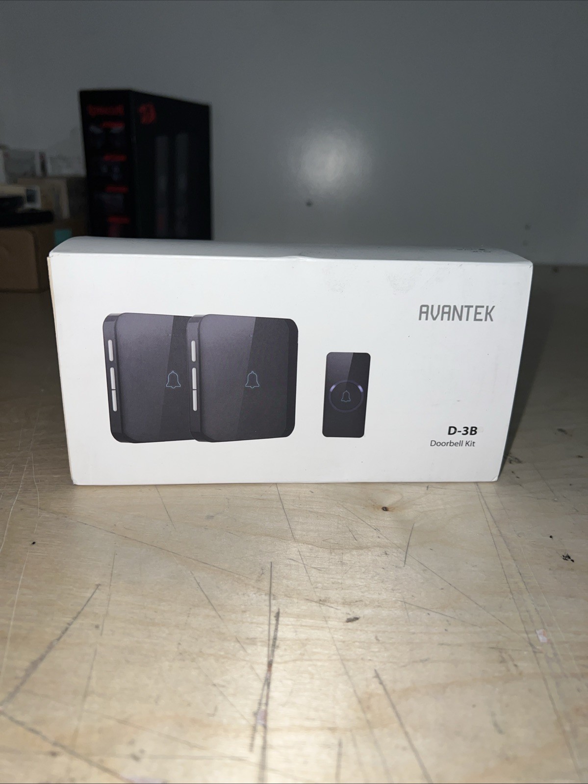 AVANTEK Wireless Doorbell, D-3B Waterproof Door Chime Kit New Open Box