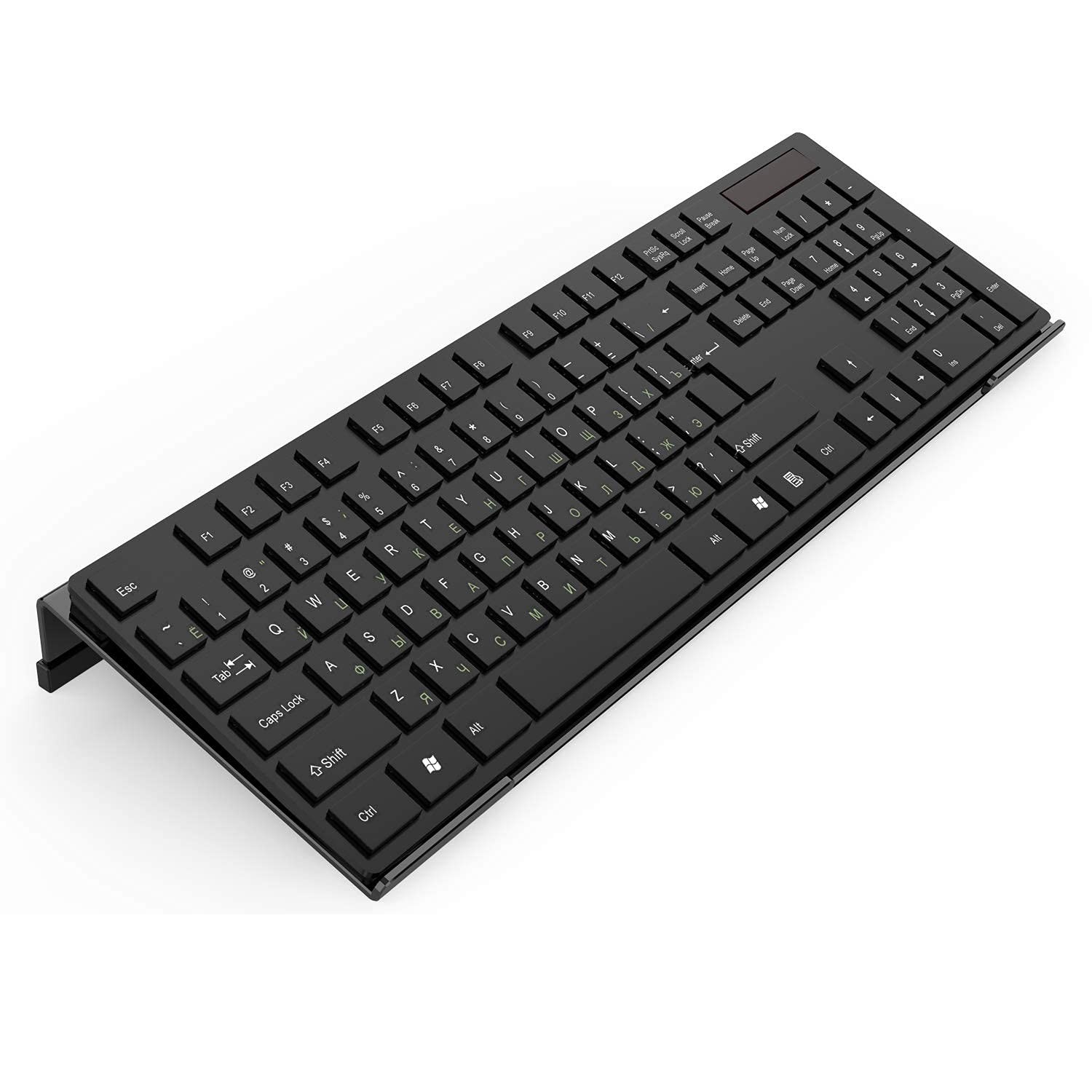 Black Acrylic Tilted Computer Keyboard Stand for Ergonomic Typing Tray Holder