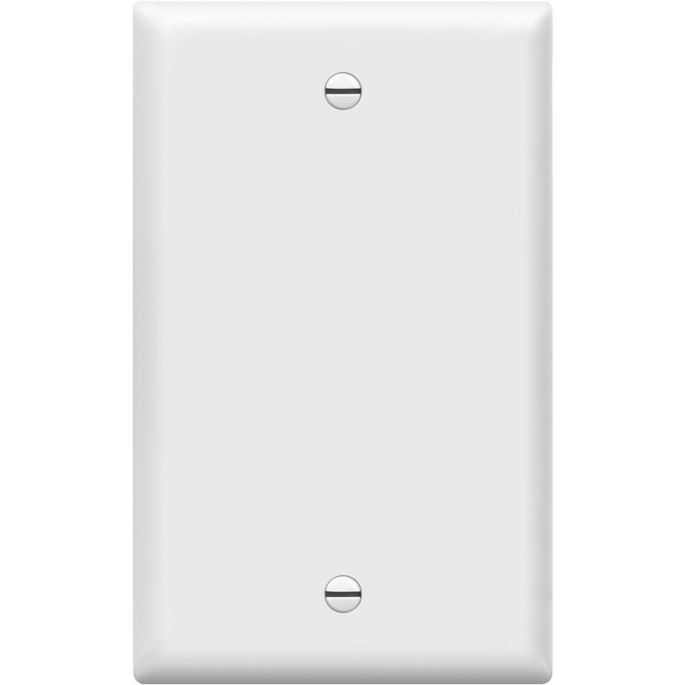 Blank Wall Plate Cover Glossy Finish Standard 1 Gang 4.50 x 2.76 Polycarbonate