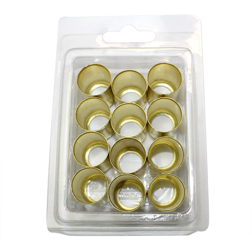 12 Pack 0.400" ID x 0.710" 0.5 mm Wall Thickness Brass Hose Ferrules - F4250-12