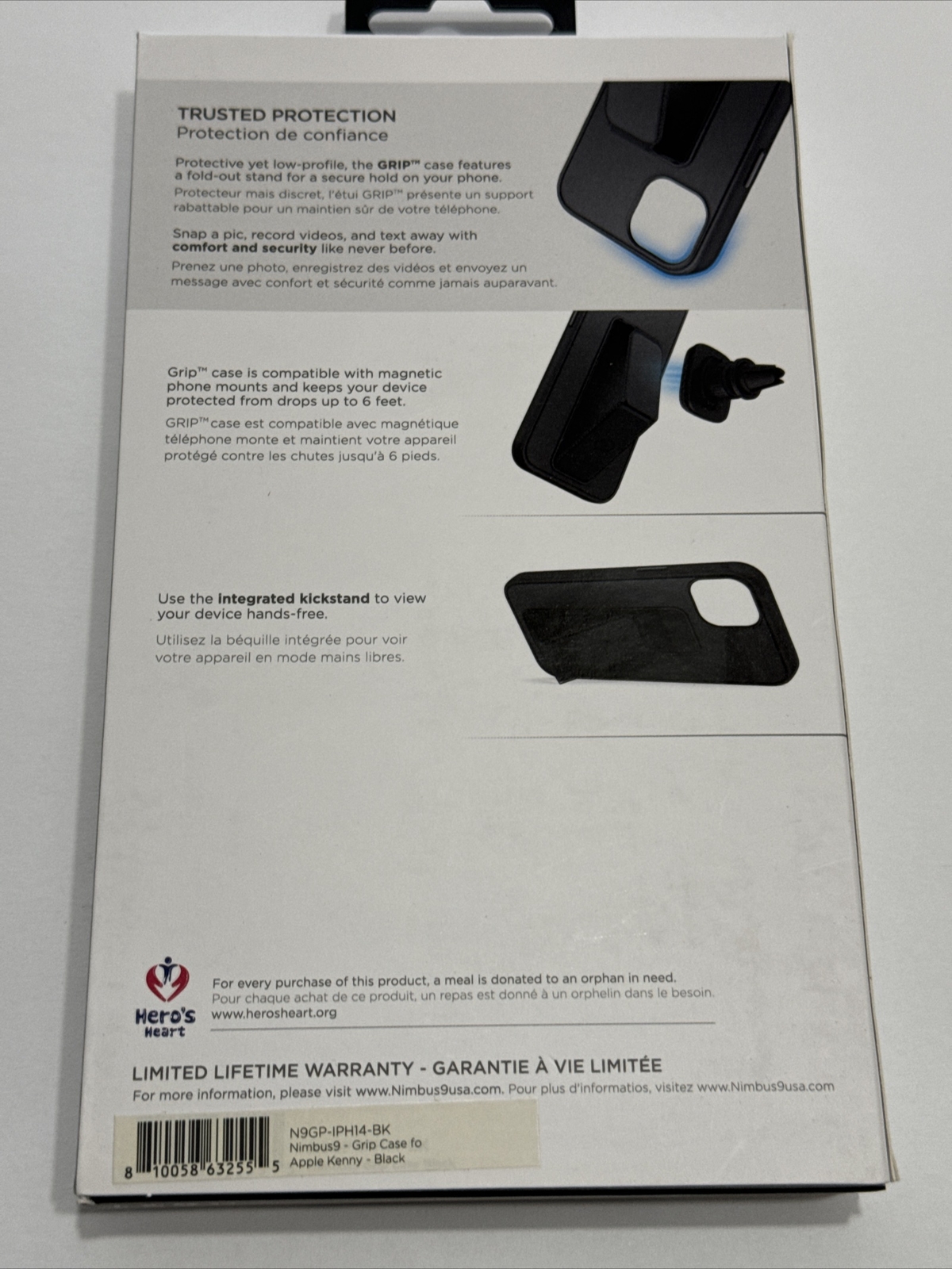 Nimbus9 GRIP Series Hard Case for Apple iPhone 14 - Black