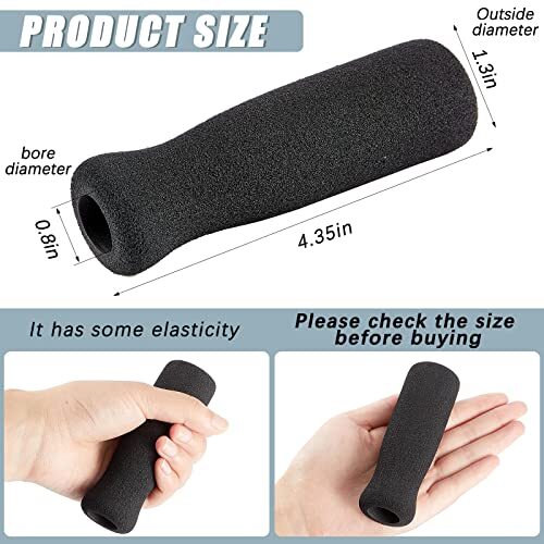 2Pcs Heavy Duty Foam Cane Handle Grip Replacement for Standard Sized Offset Cane