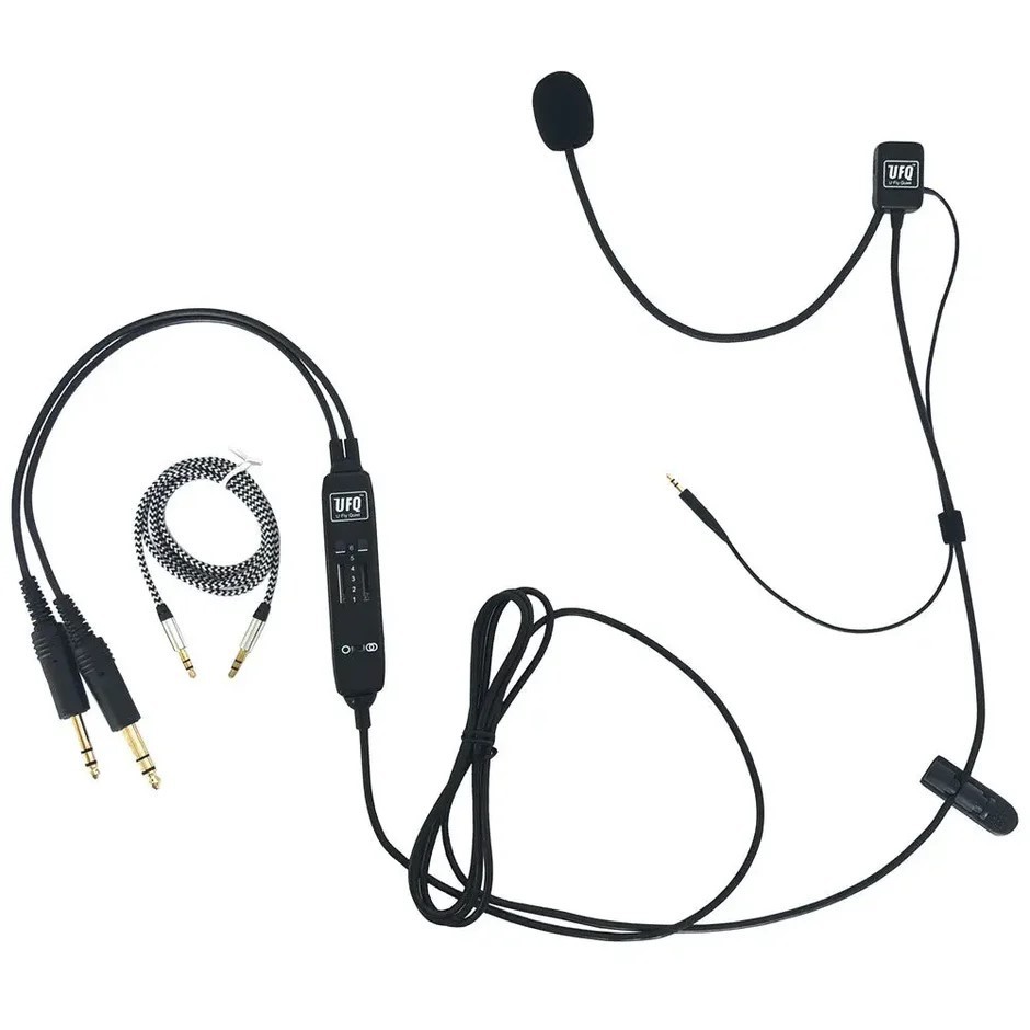 UFQ AV Mike-2 aviation microphone mic cable harness