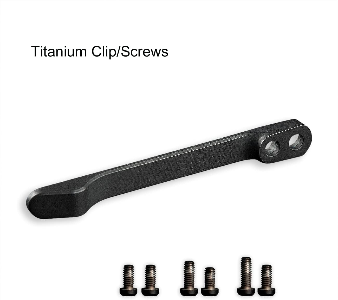 Titanium Pocket Clip with 6PCS Titanium Screws, Suitable for Models Listed on th