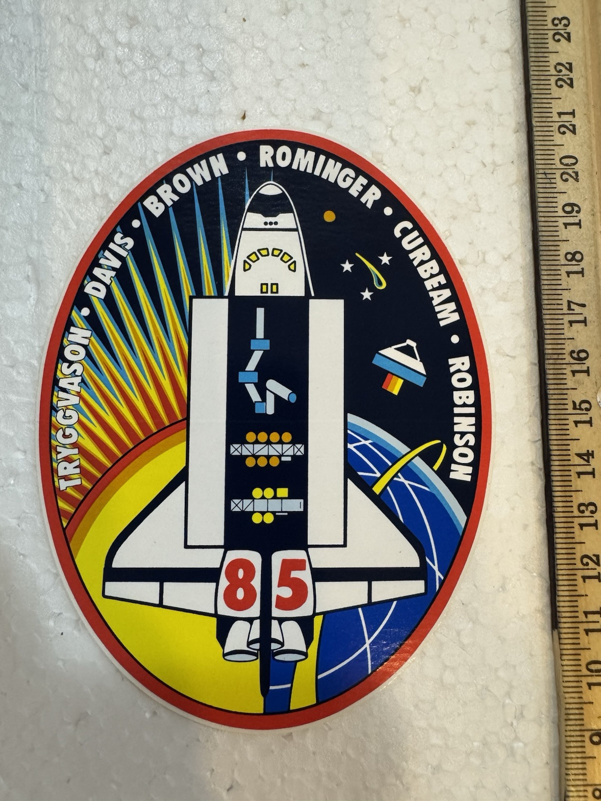NASA Space Shuttle Mission STS-85 Sticker - Discovery CRISTA-SPAS-02